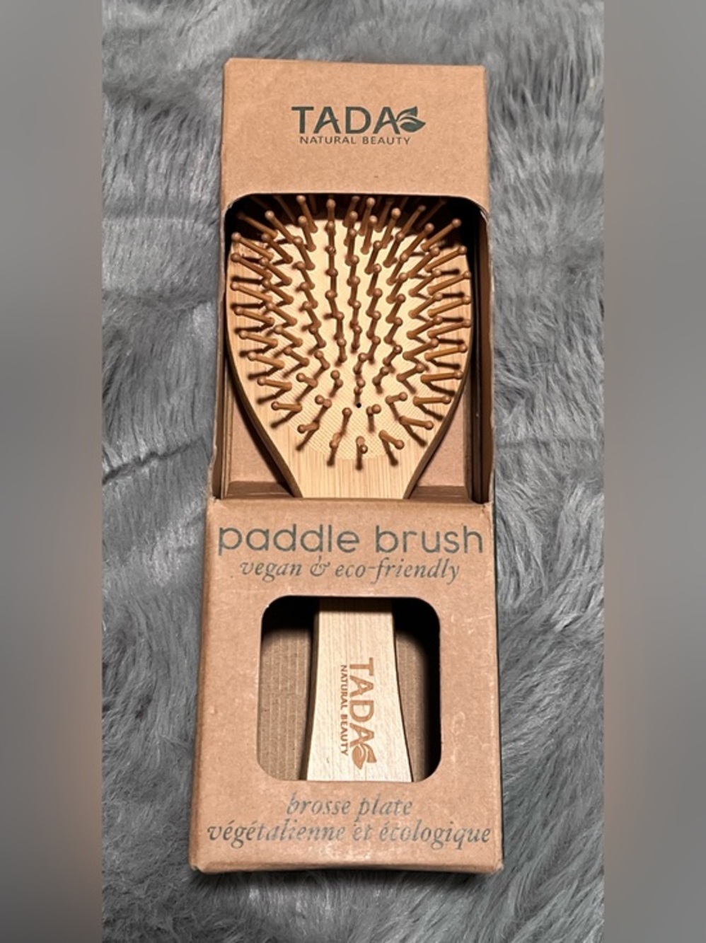 Tada Natural Beauty Bamboo Hair Brush NEW